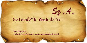 Szlezák András névjegykártya